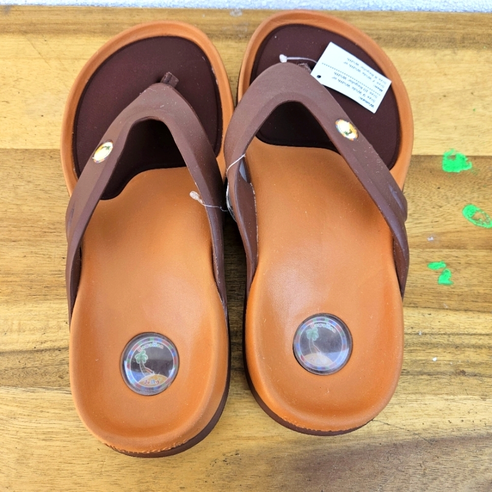 Hawaiian Jellys Ultra Comfort A'a Brown Lave Unisex  Sandal Women's Size… - Picture 10 of 16